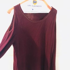 Ladies cold shoulder sweater